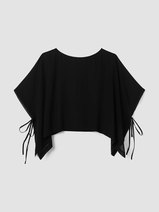 Sheer Silk Georgette Poncho - Eileen Fisher Outlet