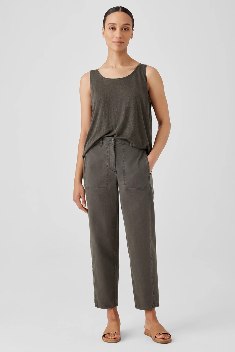 Organic Cotton Stretch Rib Slim Tank - Eileen Fisher Outlet