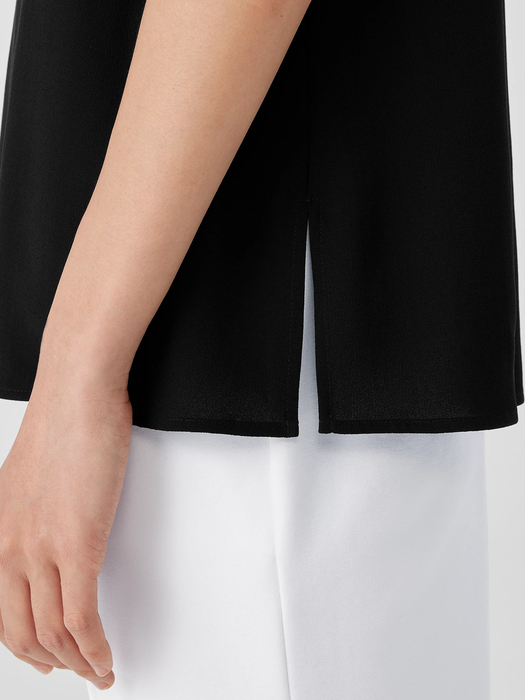 Silk Georgette Crepe Scoop Neck Tank - Eileen Fisher Outlet