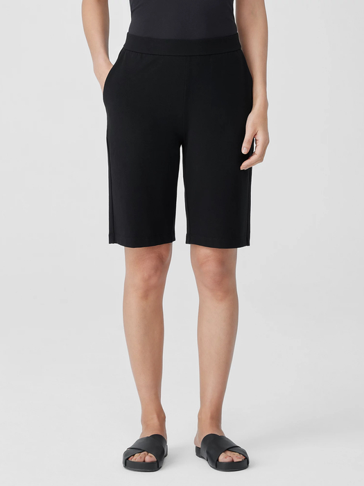 Pima Cotton Stretch Jersey Walking Shorts - Eileen Fisher Outlet
