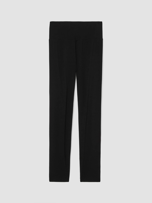 Stretch Jersey Knit High-Waisted Leggings - Eileen Fisher Outlet
