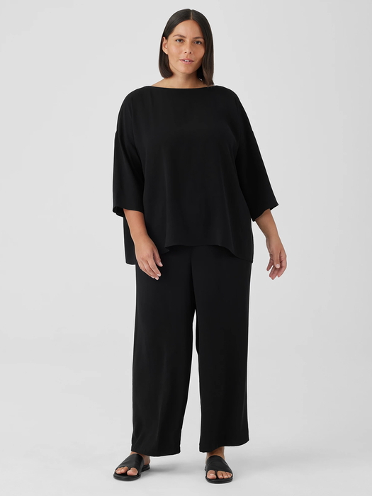 Silk Georgette Crepe Straight Pant - Eileen Fisher Outlet