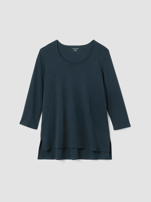 Organic Cotton Interlock U-Neck Sleep Top - Eileen Fisher Outlet