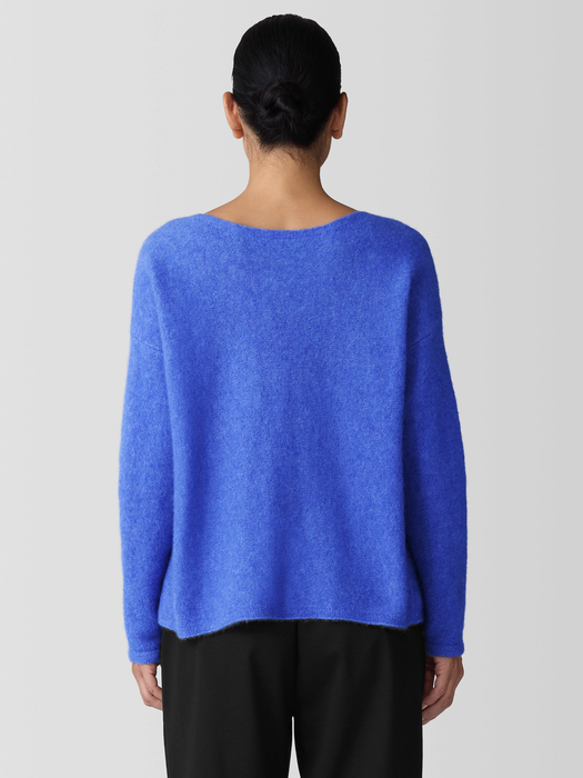 Cashmere Silk Bliss Bateau Neck Top - Eileen Fisher Outlet