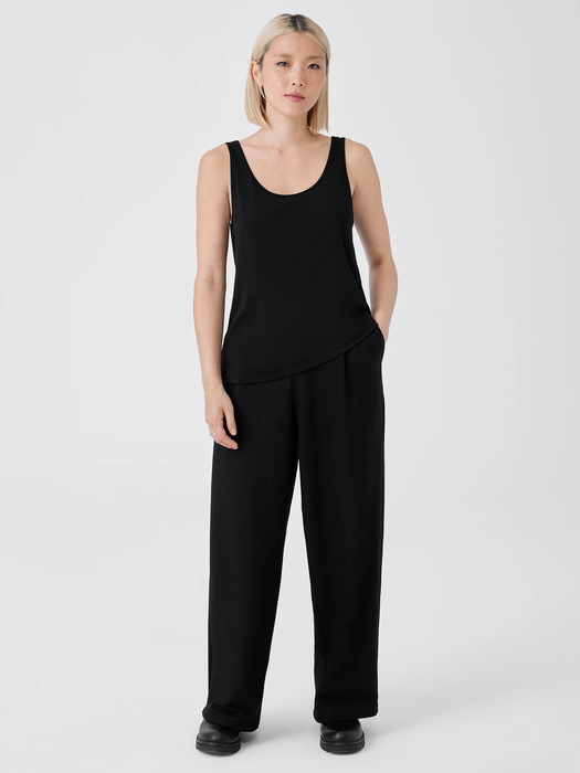 Stretch Silk Jersey Scoop Neck Tank - Eileen Fisher Outlet