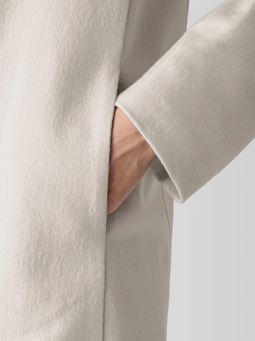 Felted Wool Jersey Long Blazer in Regenerative Wool - Eileen Fisher Outlet