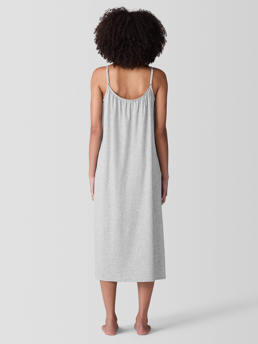 Mélange Organic Cotton Interlock Cami Sleep Dress - Eileen Fisher Outlet