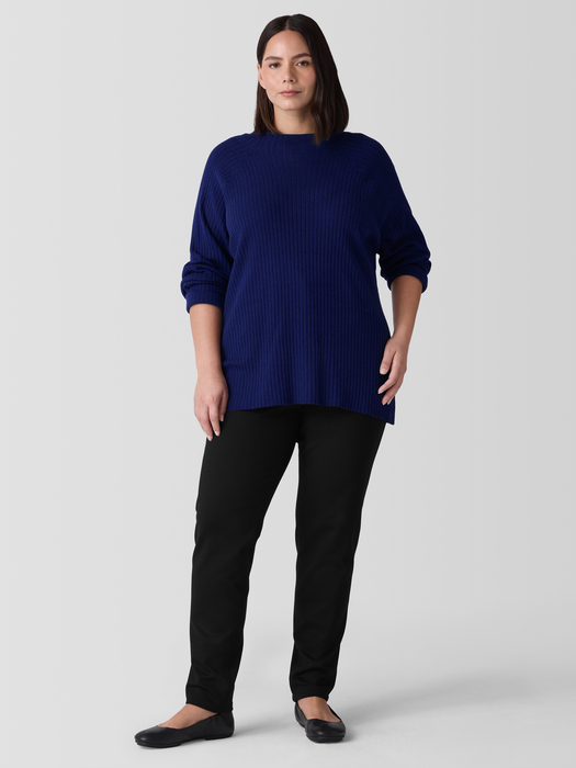 Peruvian Cotton Blend Funnel Neck Top - Eileen Fisher Outlet