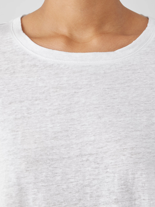 Organic Linen Jersey Crew Neck Tee - Eileen Fisher Outlet