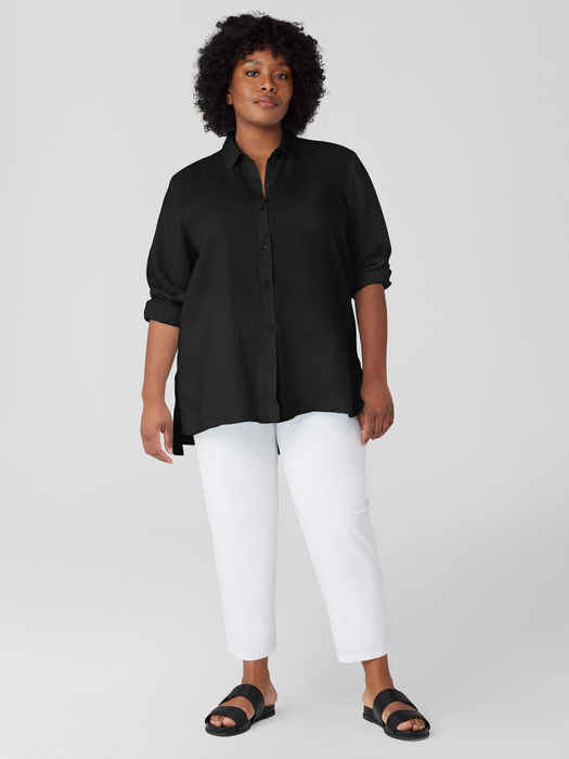Handkerchief Linen Classic Collar Shirt - Eileen Fisher Outlet
