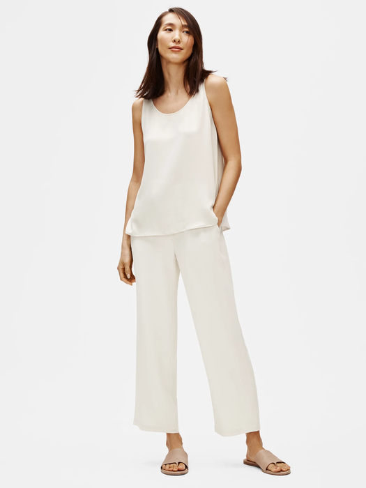 System Silk Georgette Crepe Tank - Eileen Fisher Outlet