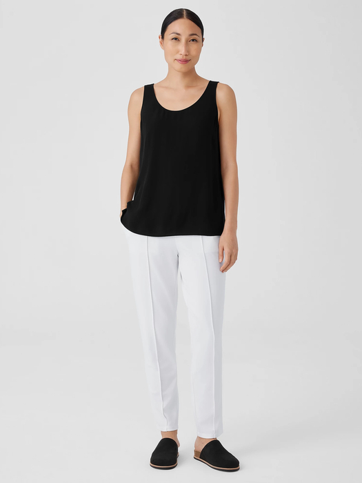 Silk Georgette Crepe Scoop Neck Tank - Eileen Fisher Outlet