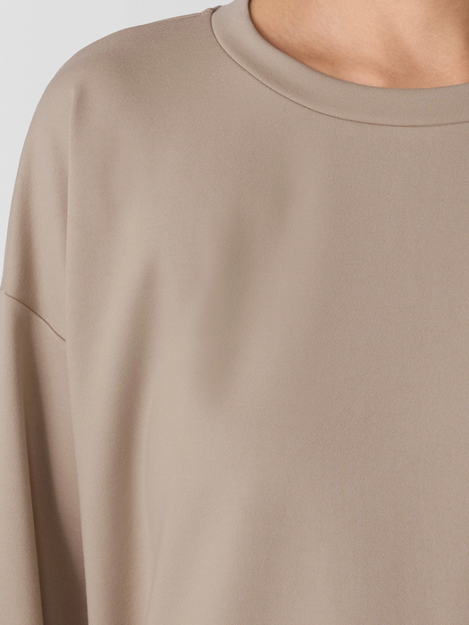 Lightweight Ponte Round Neck Top - Eileen Fisher Outlet