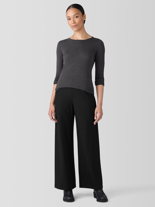 Sheer Knit Long-Sleeve Tee - Eileen Fisher Outlet
