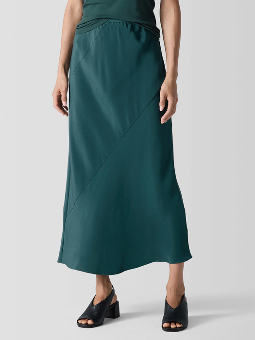 Silk Double Crepe Bias Skirt - Eileen Fisher Outlet