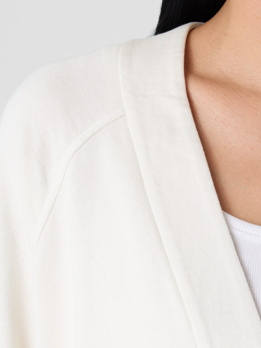 Garment-Dyed Terry Long Cardigan - Eileen Fisher Outlet