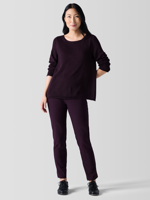 Peruvian Cotton Blend Bateau Neck Top - Eileen Fisher Outlet