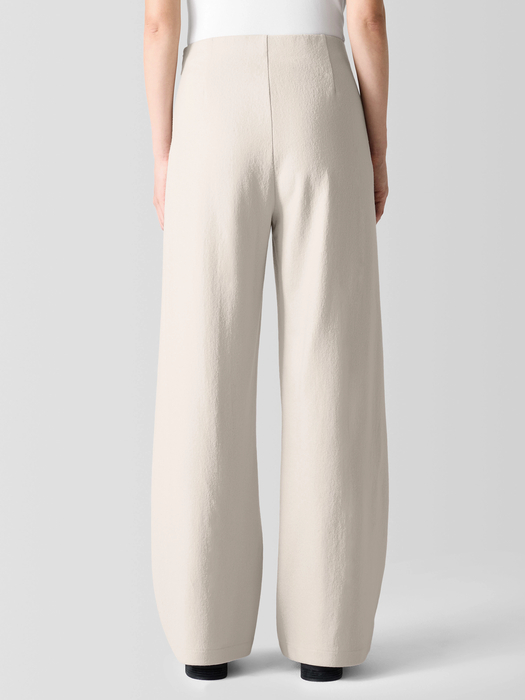 Felted Wool JerseyWide-Leg Long Pant in Regenerative Wool - Eileen Fisher Outlet