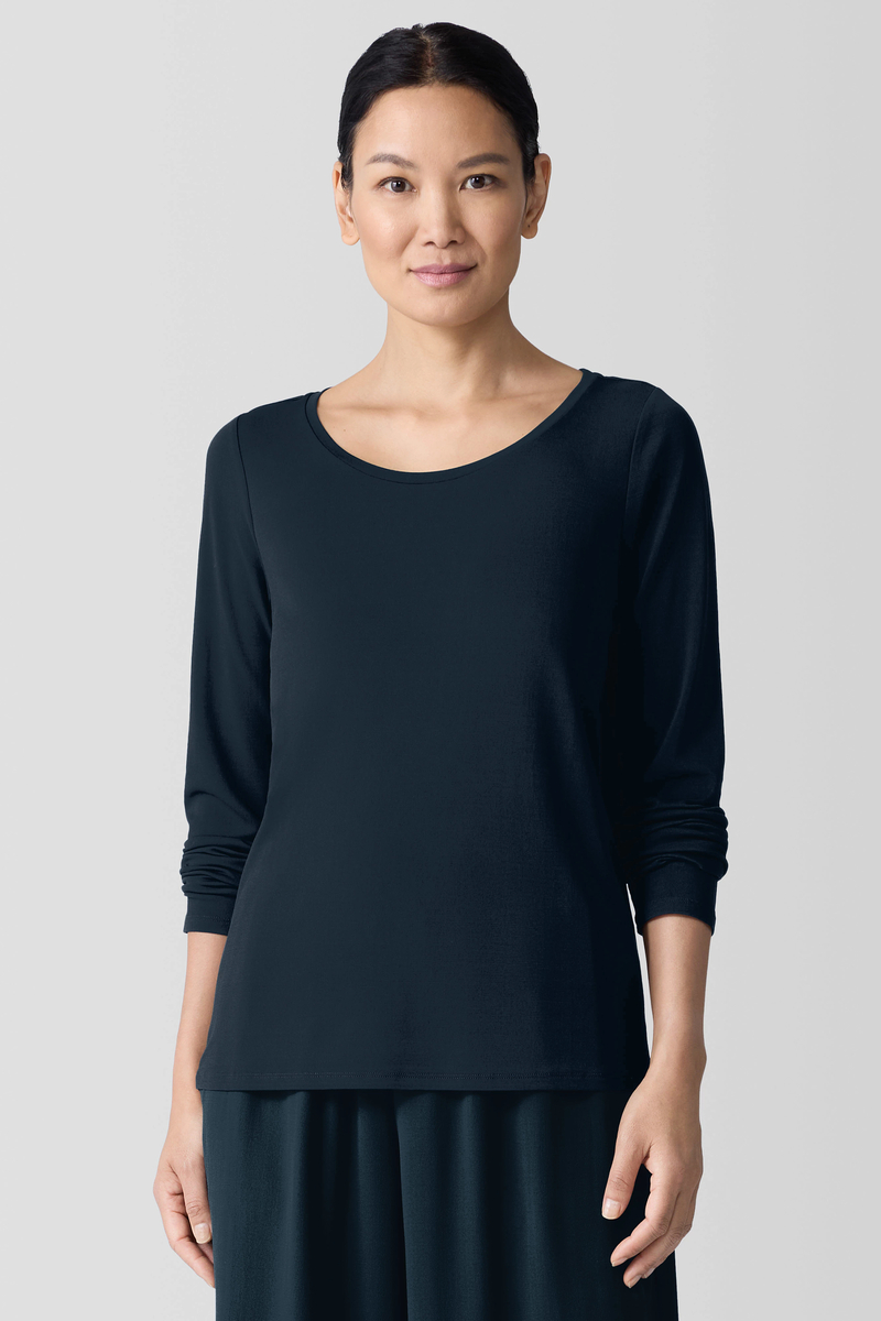 Silk Georgette Crepe Wide-Leg Pant - Eileen Fisher Outlet