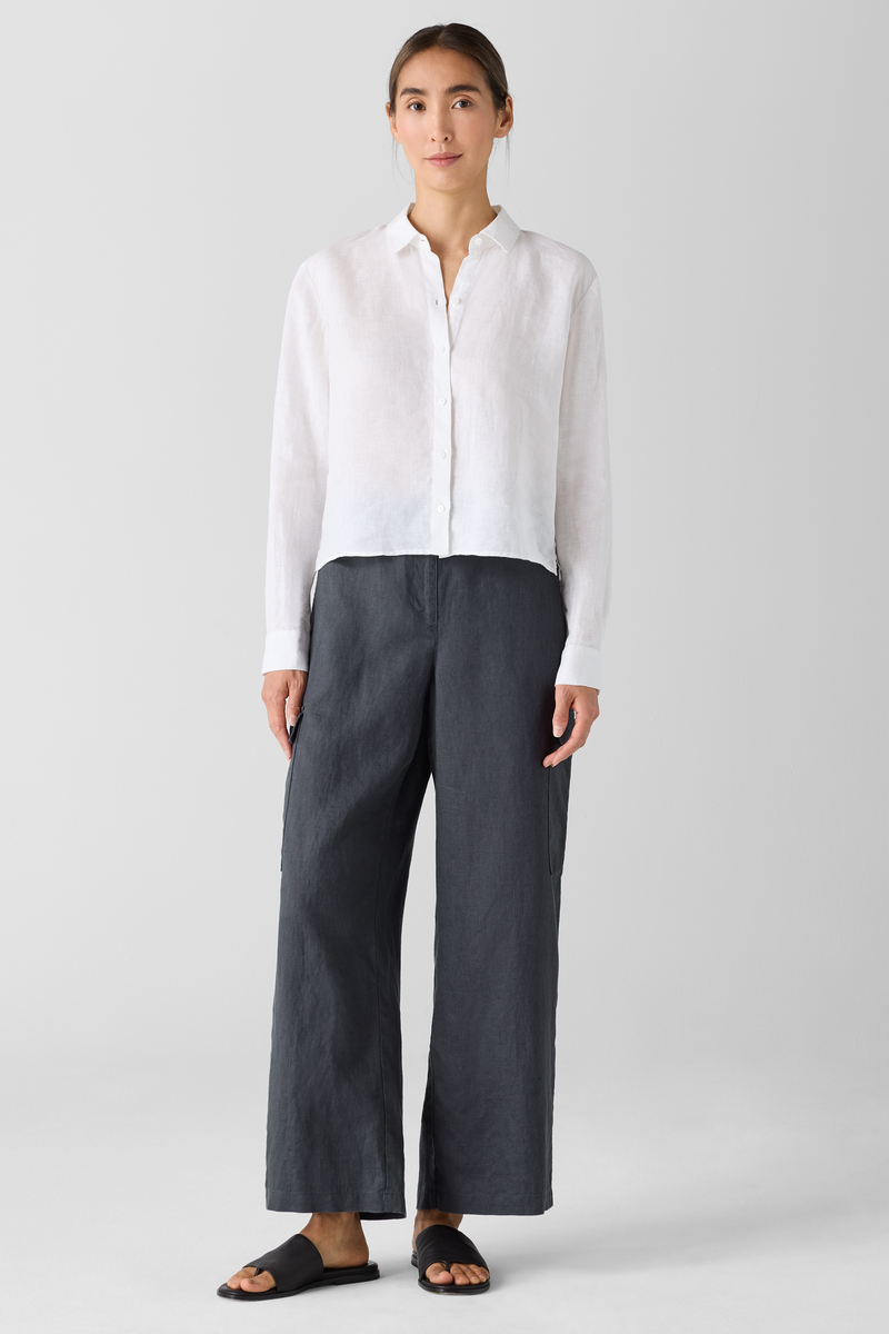 Organic Linen Jersey Long-Sleeve Tee - Eileen Fisher Outlet