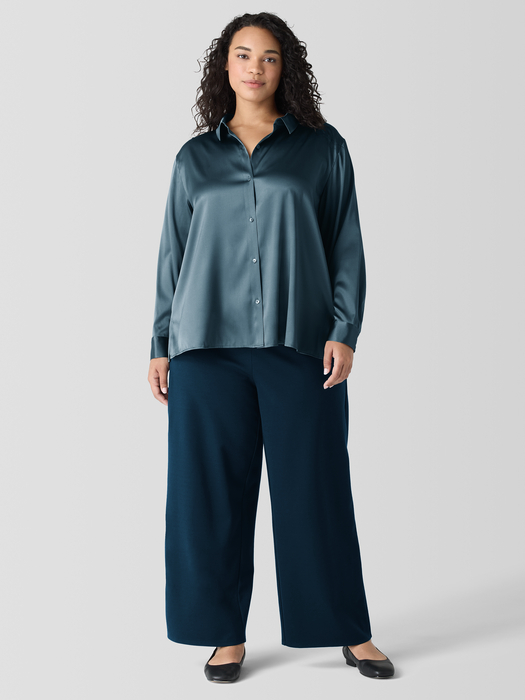Washable Flex Ponte Wide-Leg Pant - Eileen Fisher Outlet