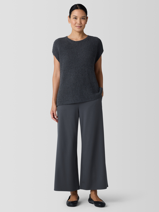 Cotton Fluff Crew Neck Vest - Eileen Fisher Outlet