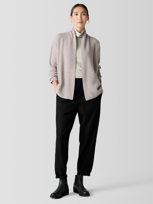 Italian Cashmere High Collar Cardigan - Eileen Fisher Outlet