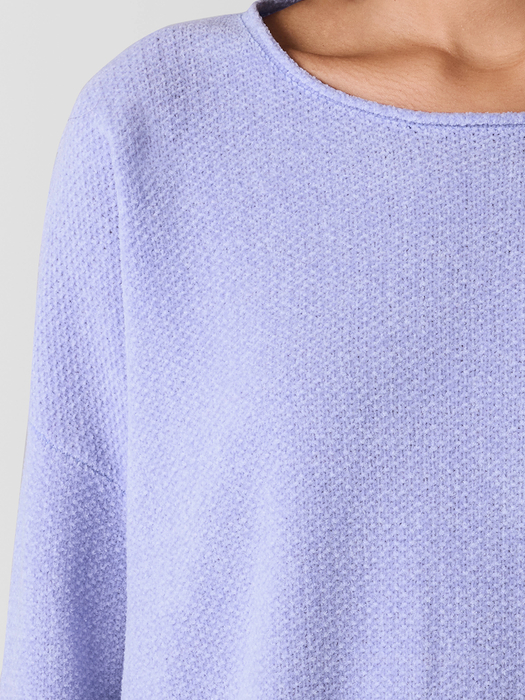 Organic Cotton Chenille Jewel Neck Top - Eileen Fisher Outlet