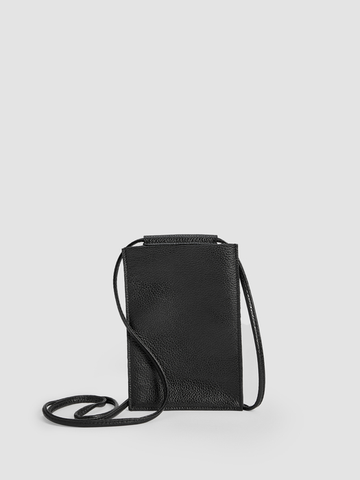 Textured Italian Leather Phone Pouch - Eileen Fisher Outlet