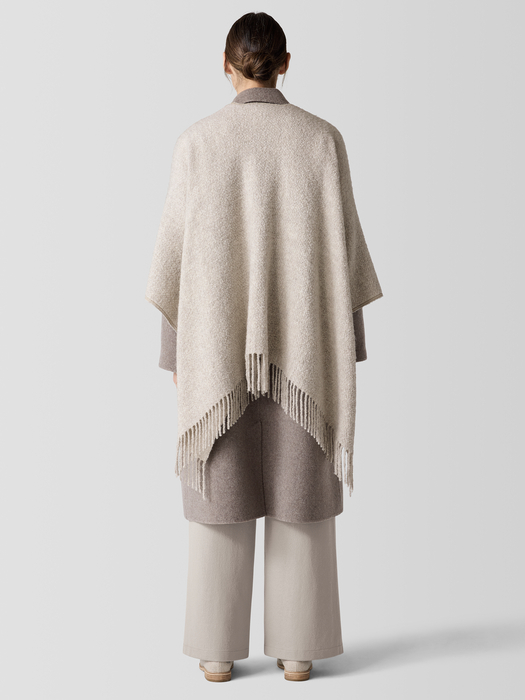 Alpaca Silk Boucle Poncho - Eileen Fisher Outlet