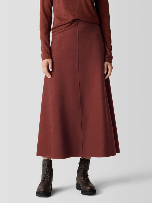 Felted Wool Jersey A-Line Skirt in Regenerative Wool - Eileen Fisher Outlet