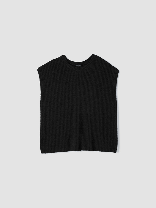 Cotton Fluff Crew Neck Vest - Eileen Fisher Outlet