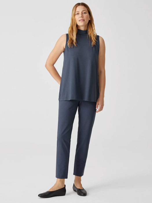 Washable Stretch Crepe High Waisted Pant - Eileen Fisher Outlet