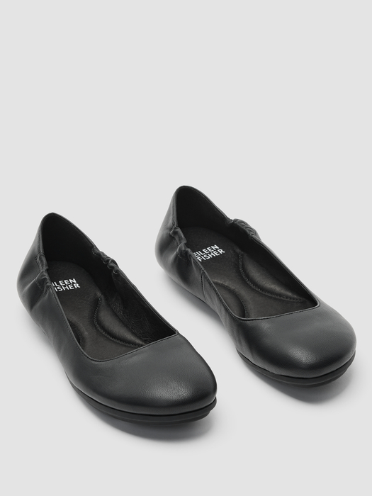 Fosse Leather Ballet Flat - Eileen Fisher Outlet