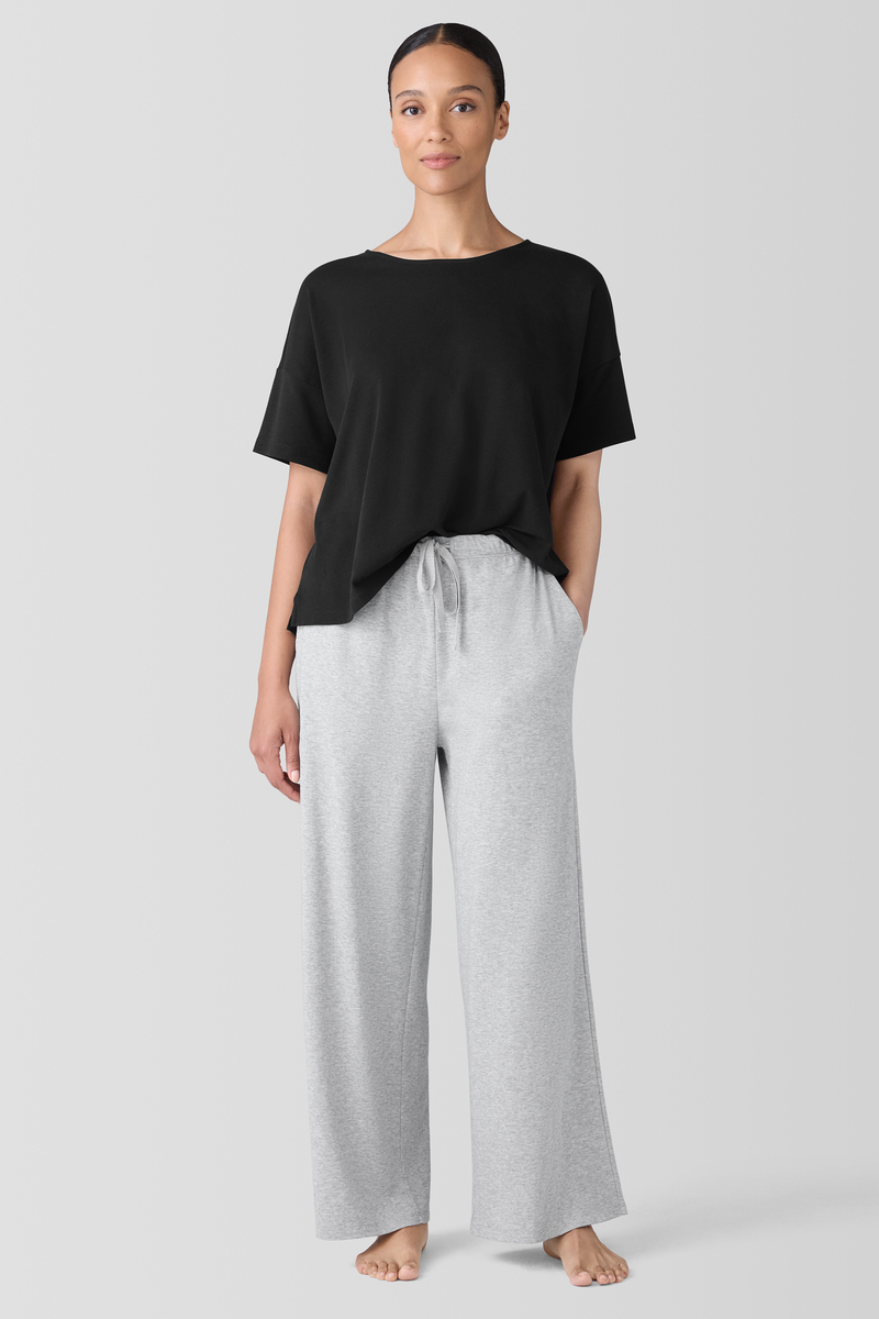 Cozy Organic Cotton Waffle Henley Sleep Top - Eileen Fisher Outlet