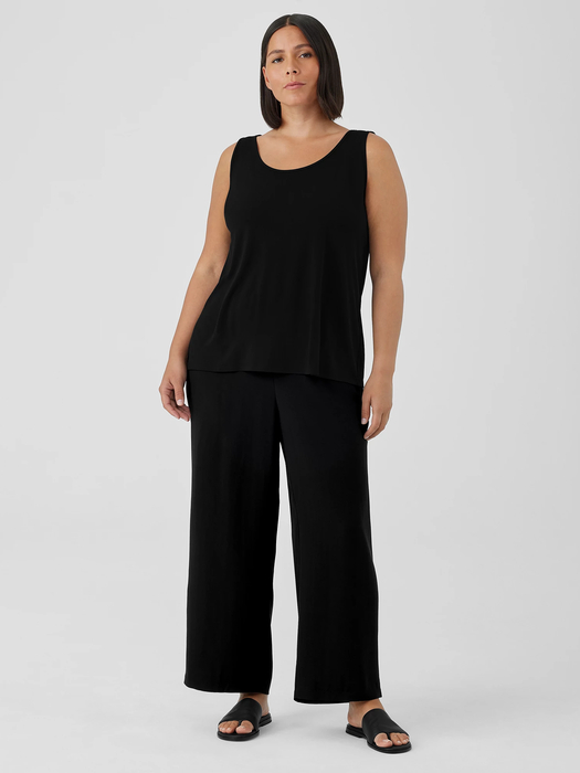 Stretch Silk Jersey Scoop Neck Tank - Eileen Fisher Outlet