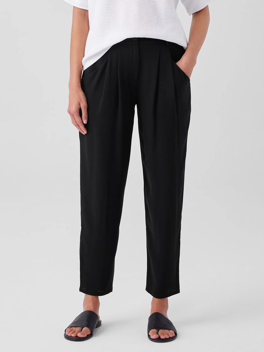 Silk Georgette Crepe Carrot Pant - Eileen Fisher Outlet