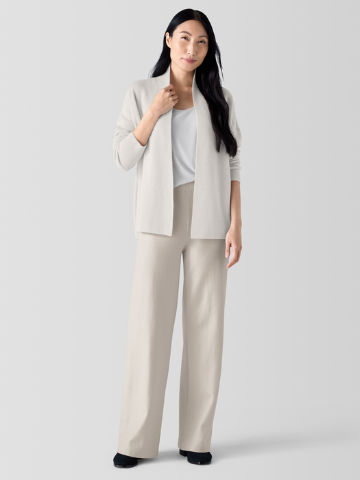 Felted Wool JerseyWide-Leg Long Pant in Regenerative Wool - Eileen Fisher Outlet