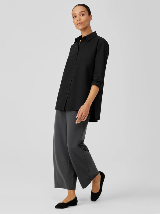 Washed Organic Cotton Poplin Shirt - Eileen Fisher Outlet