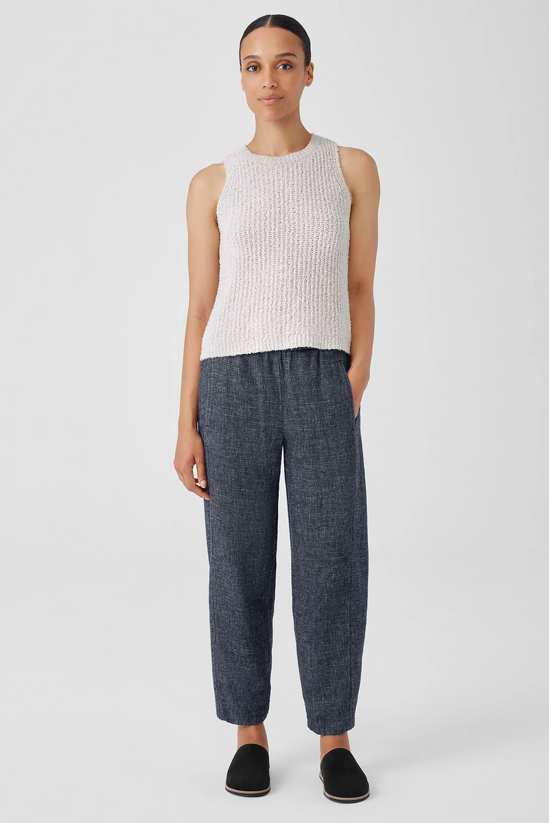 Washed Organic Cotton Poplin Band Collar Shirt - Eileen Fisher Outlet