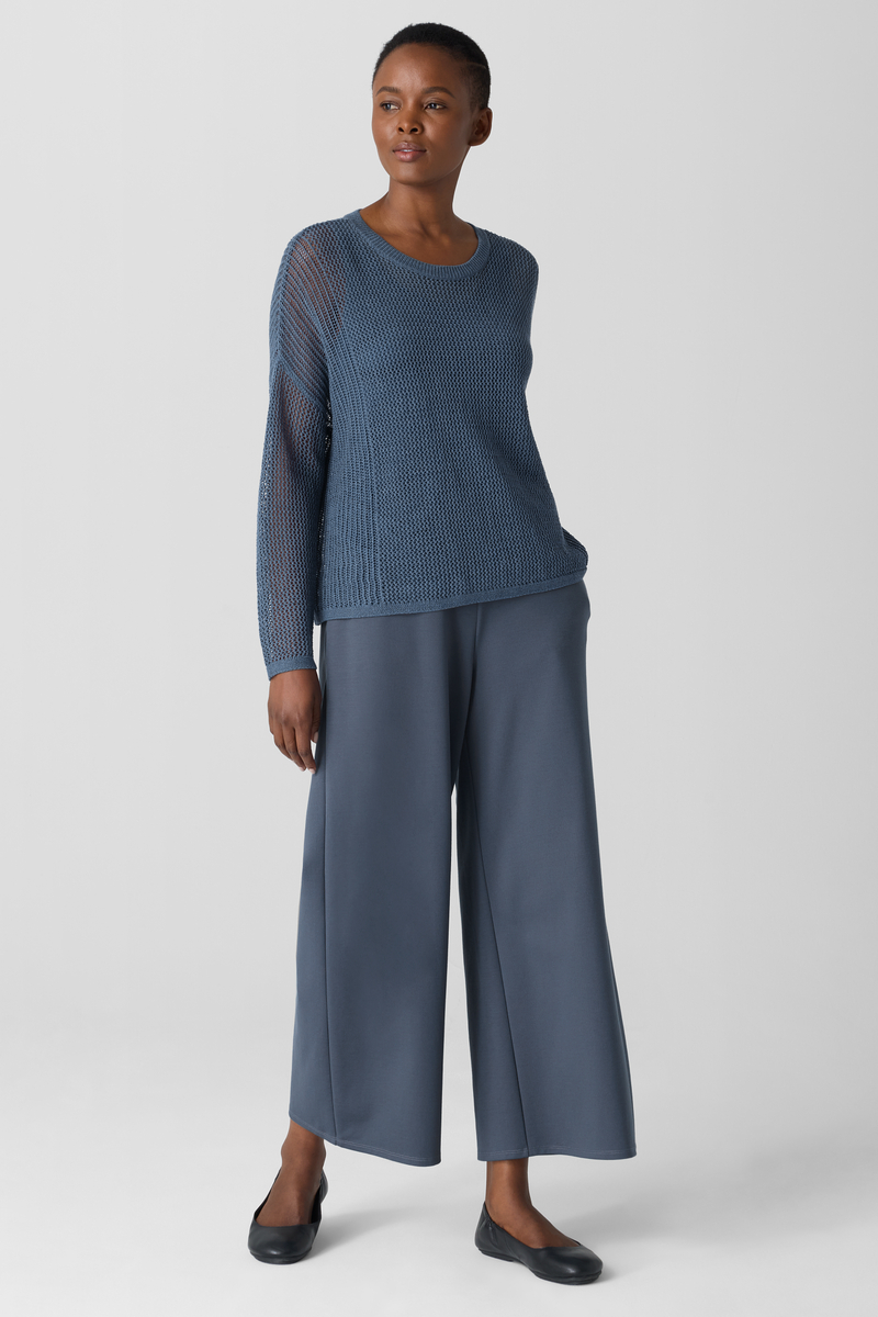 Cotton Fluff Crew Neck Vest - Eileen Fisher Outlet