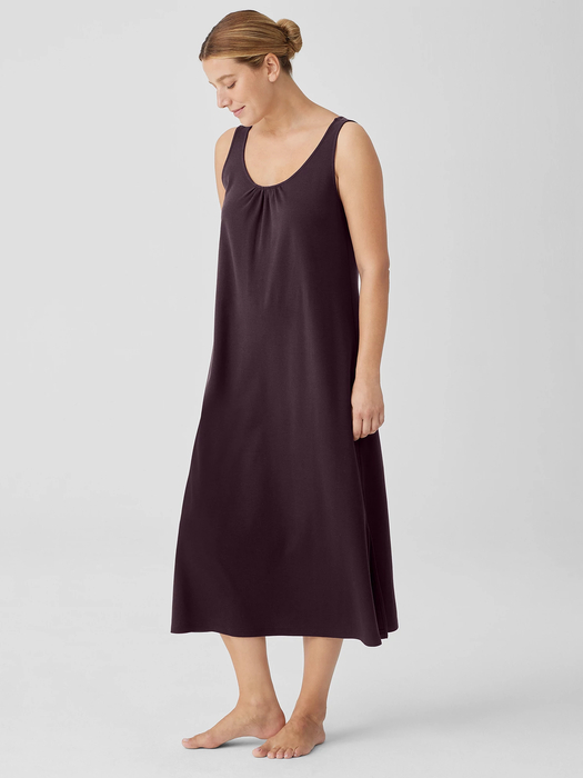 Organic Cotton Interlock Scoop Neck Sleep Dress - Eileen Fisher Outlet