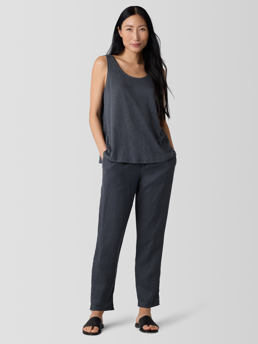 Organic Linen Jersey Scoop Neck Tank - Eileen Fisher Outlet