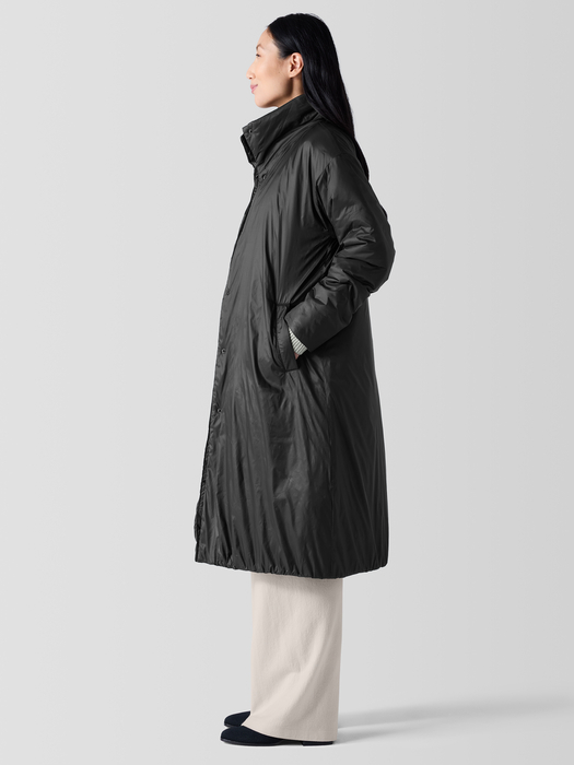 Eggshell Recycled Nylon Long Coat - Eileen Fisher Outlet