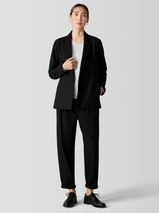 Felted Wool Jersey Blazer in Regenerative Wool - Eileen Fisher Outlet