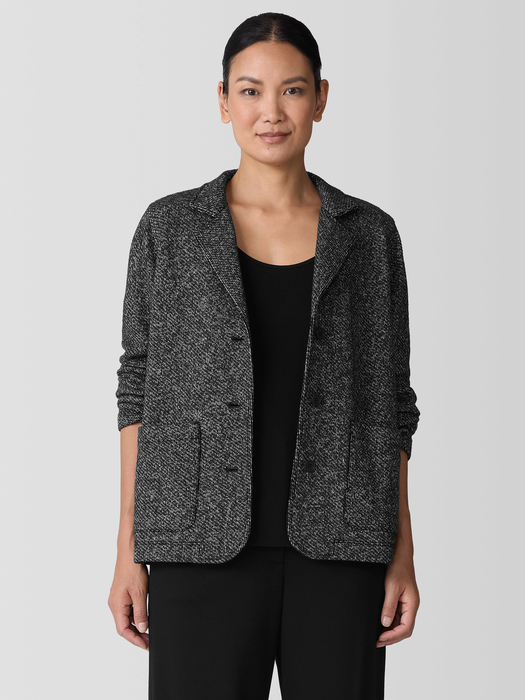 Organic Cotton Terry Stand Collar Jacket - Eileen Fisher Outlet