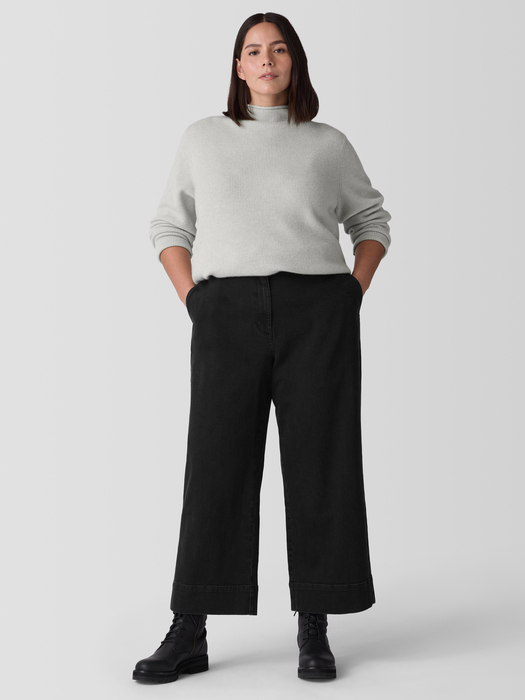Cotton Stretch Denim Wide-Leg Jean - Eileen Fisher Outlet