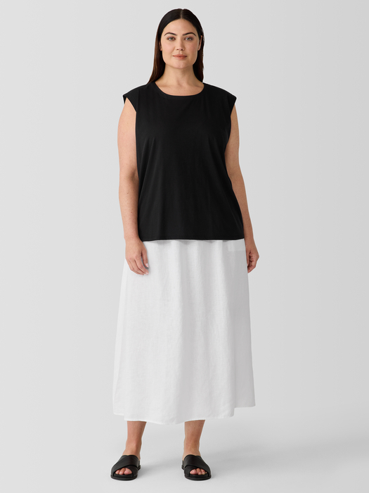 Organic Pima Cotton Jersey Round Neck Tank - Eileen Fisher Outlet
