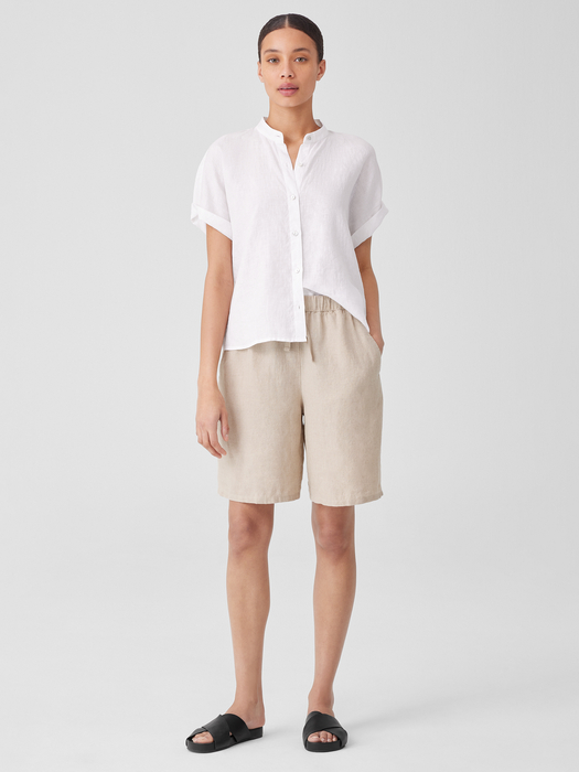 Organic Linen Shorts | Eileen Fisher Outlet - Eileen Fisher Outlet