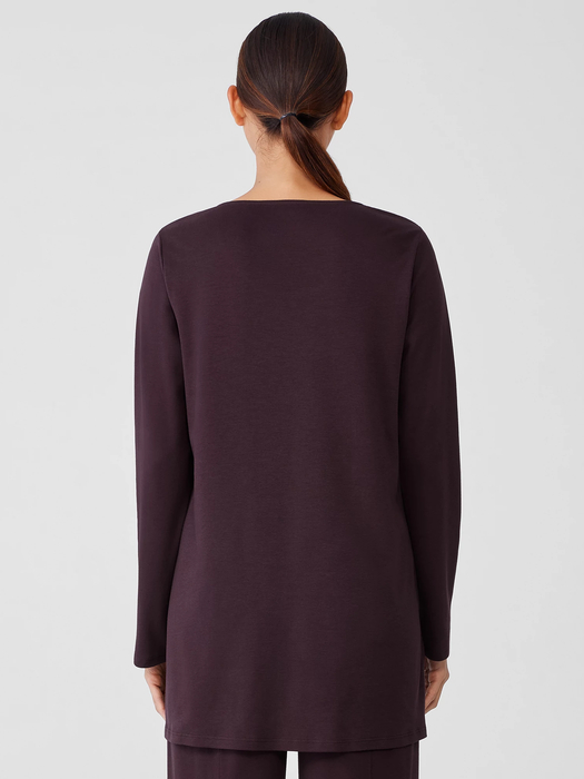 Organic Cotton Interlock Long Sleep Top - Eileen Fisher Outlet